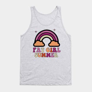 Fat Girl Summer Shirt - Rainbow - Groovy Tank Top